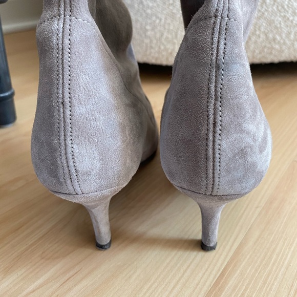 Stuart Weitzman OTK Taupe Suede Boots - Picture 6 of 10